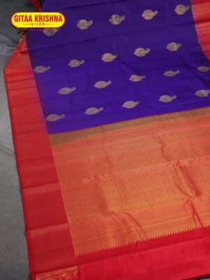 Mysure Silk Blue saree with jari