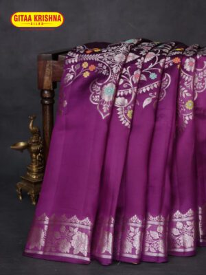 Banarasi Silk Works Ethnic Motifs Woven Design Saree